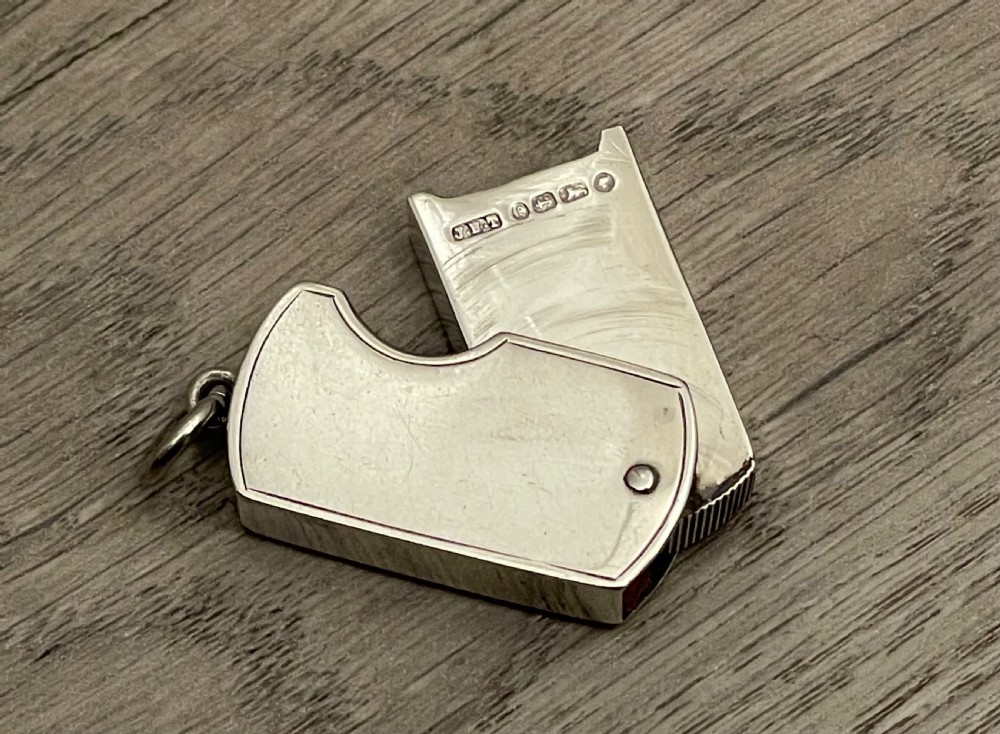 Rare Victorian Silver Fold Out Vesta Case, 1879 View V