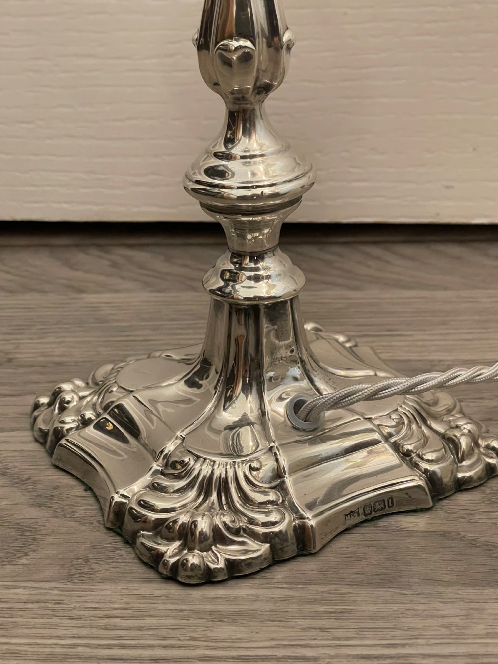Edwardian Solid Silver Table Lamp By Mappin And Webb View VI