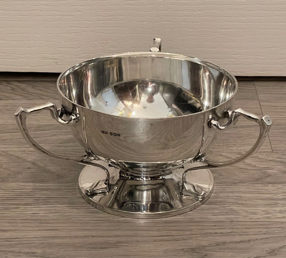 Heavy Art Nouveau Silver Tyg Bowl, 1911