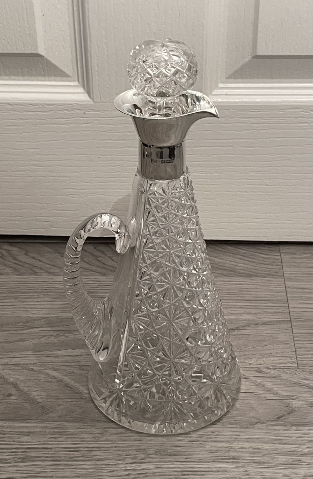 Edwardian Silver And Cut Glass Claret Jug, 1902