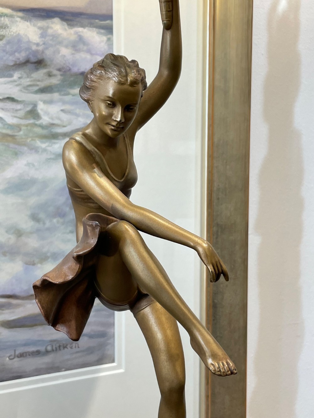 Very large Art Deco Lady Lamp Attrib. Josef Lorenzl  View VIII