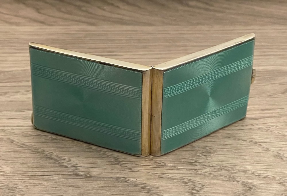 Art Deco Silver & Enamel Match Case, Chester  View II