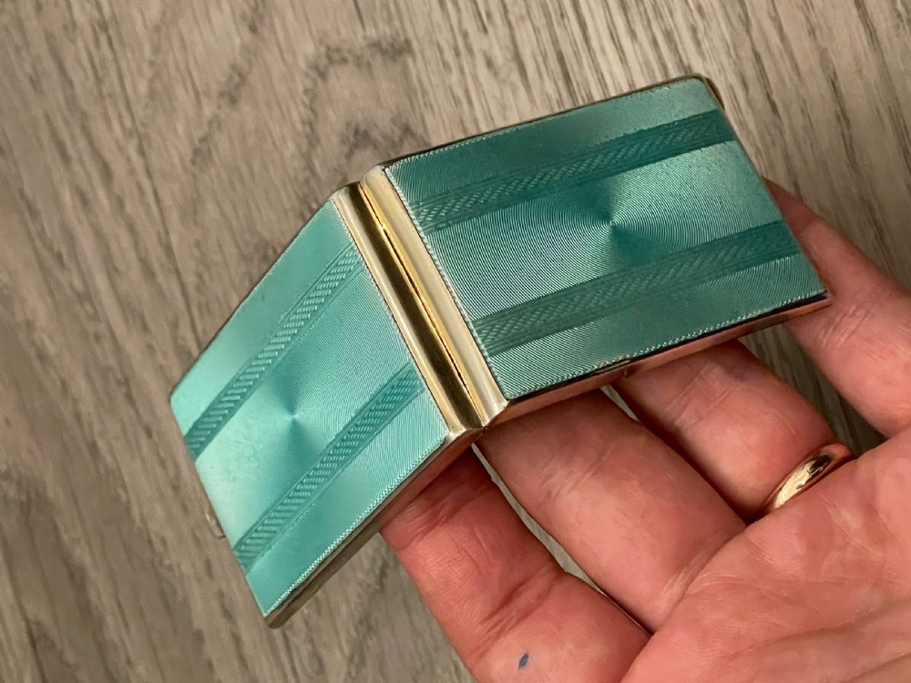 Art Deco Silver & Enamel Match Case, Chester  View III
