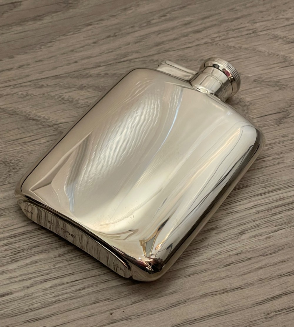 George VI Solid Silver Hip Flask