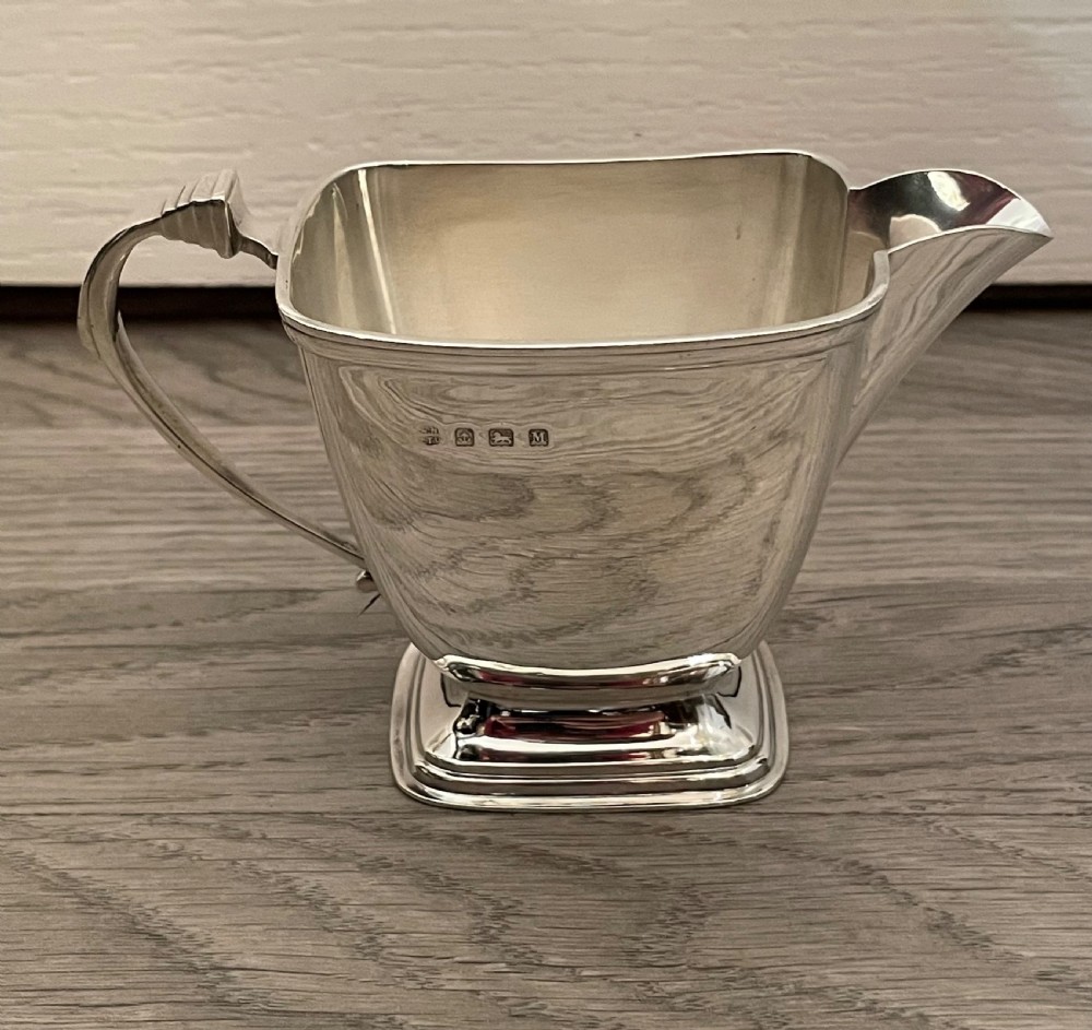 Fantastic Art Deco Solid Silver Three Piece Tea Set  View XII