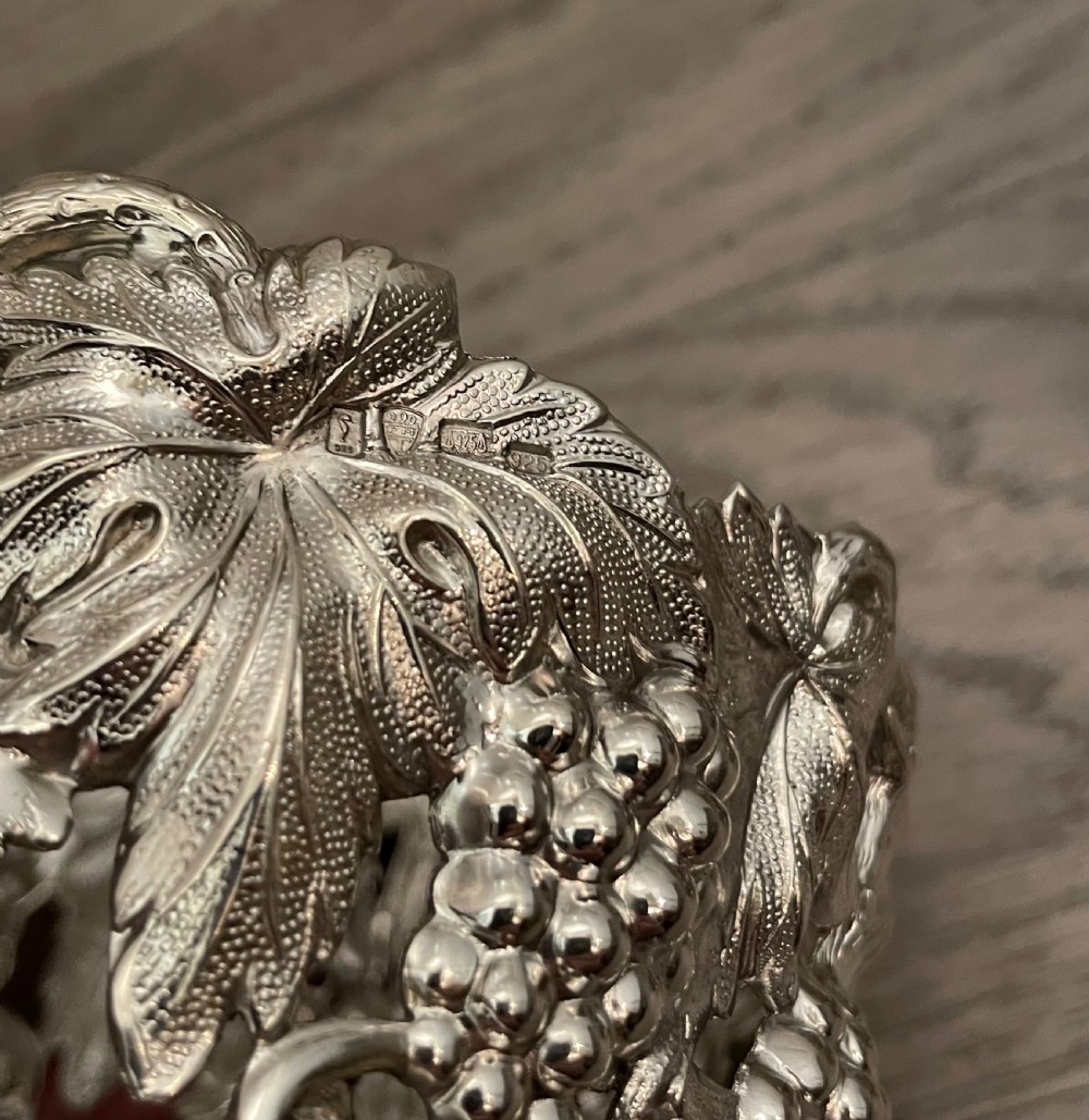 A Pair of Solid Silver Wine Coasters, Portuguese View III