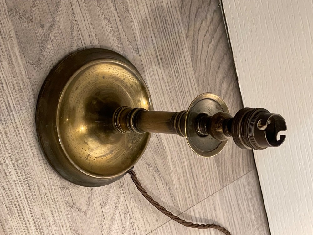 Early 20th Century Brass Table Lamp by Limpet View II