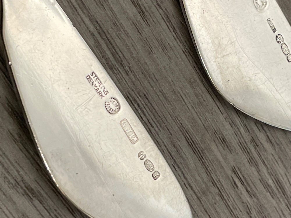 Pair of Georg Jensen Silver Butter Spreaders Knives  View III