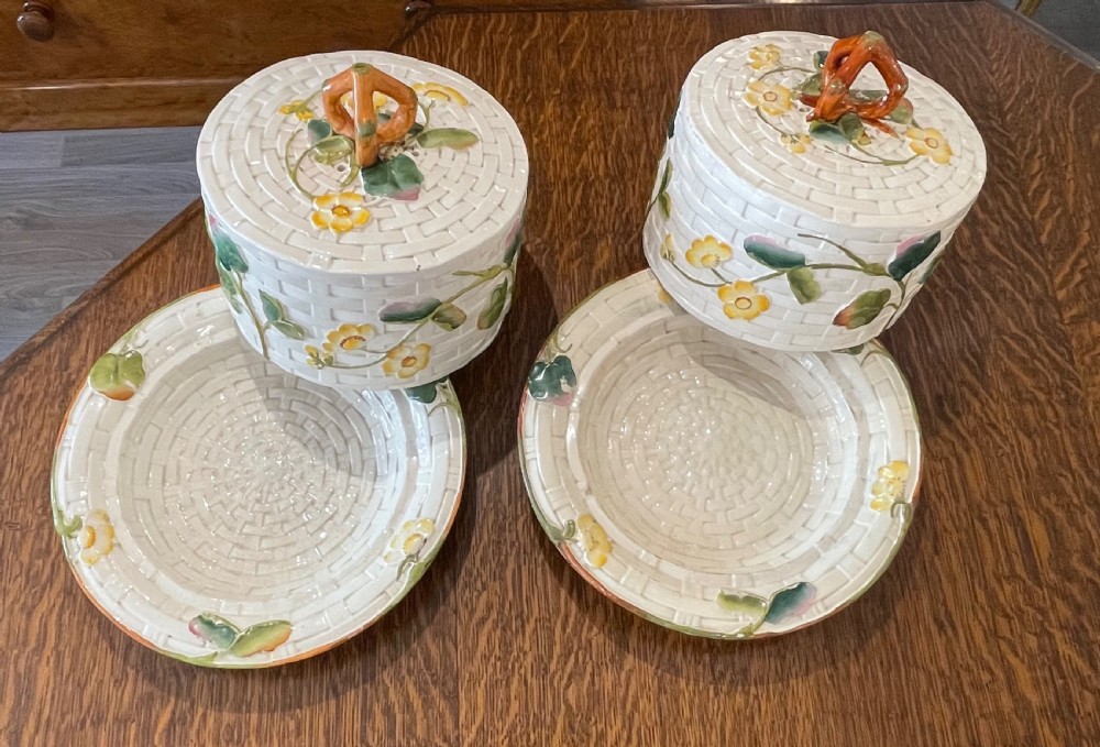 Pair Of George Jones Cheese Dishes Domes  View IV