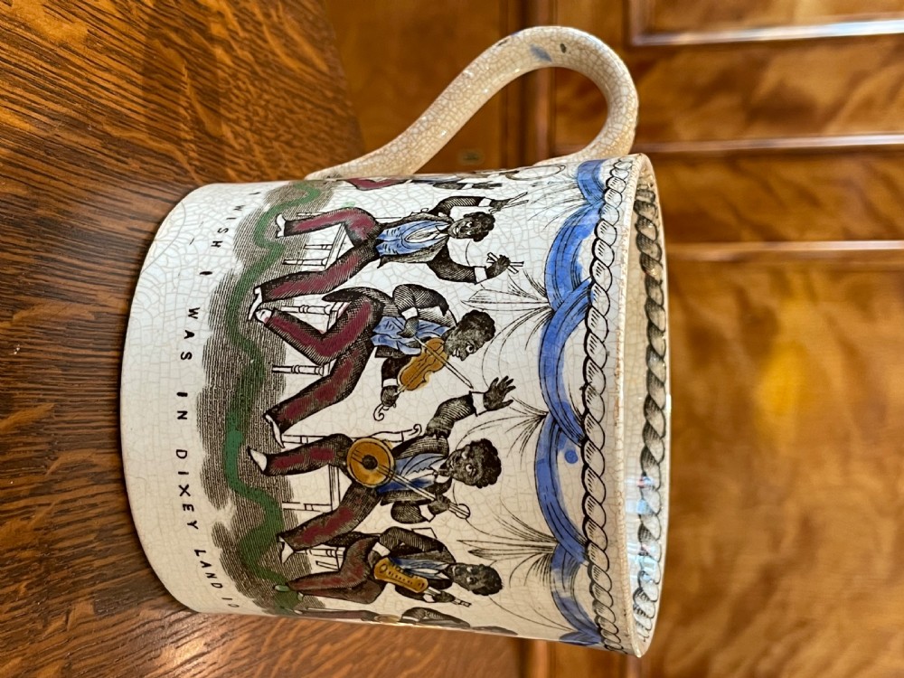 Large Victorian Staffordshire Mug, c1870 View II