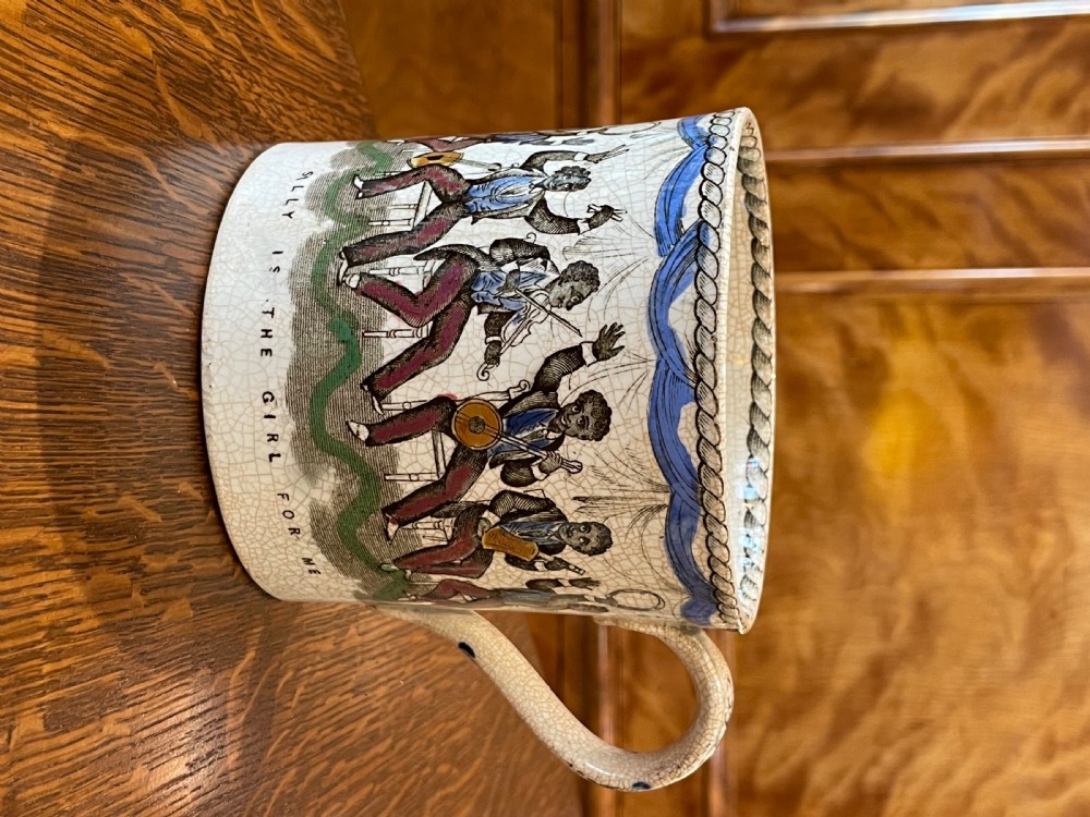 Large Victorian Staffordshire Mug, c1870 View III