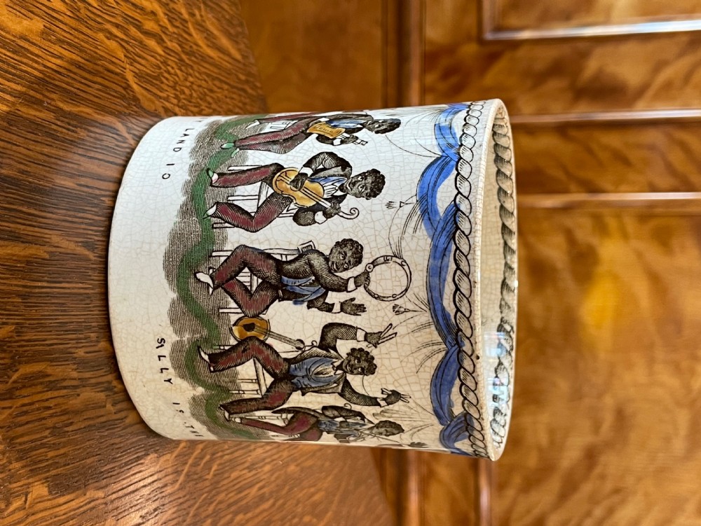 Large Victorian Staffordshire Mug, c1870 View IV