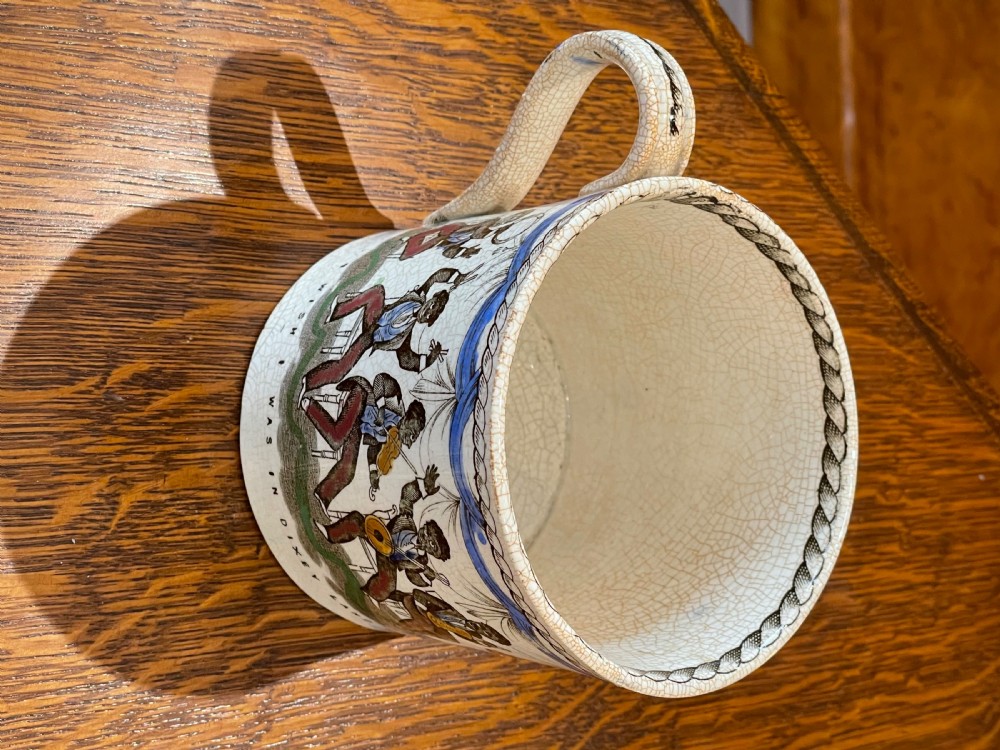 Large Victorian Staffordshire Mug, c1870 View VI