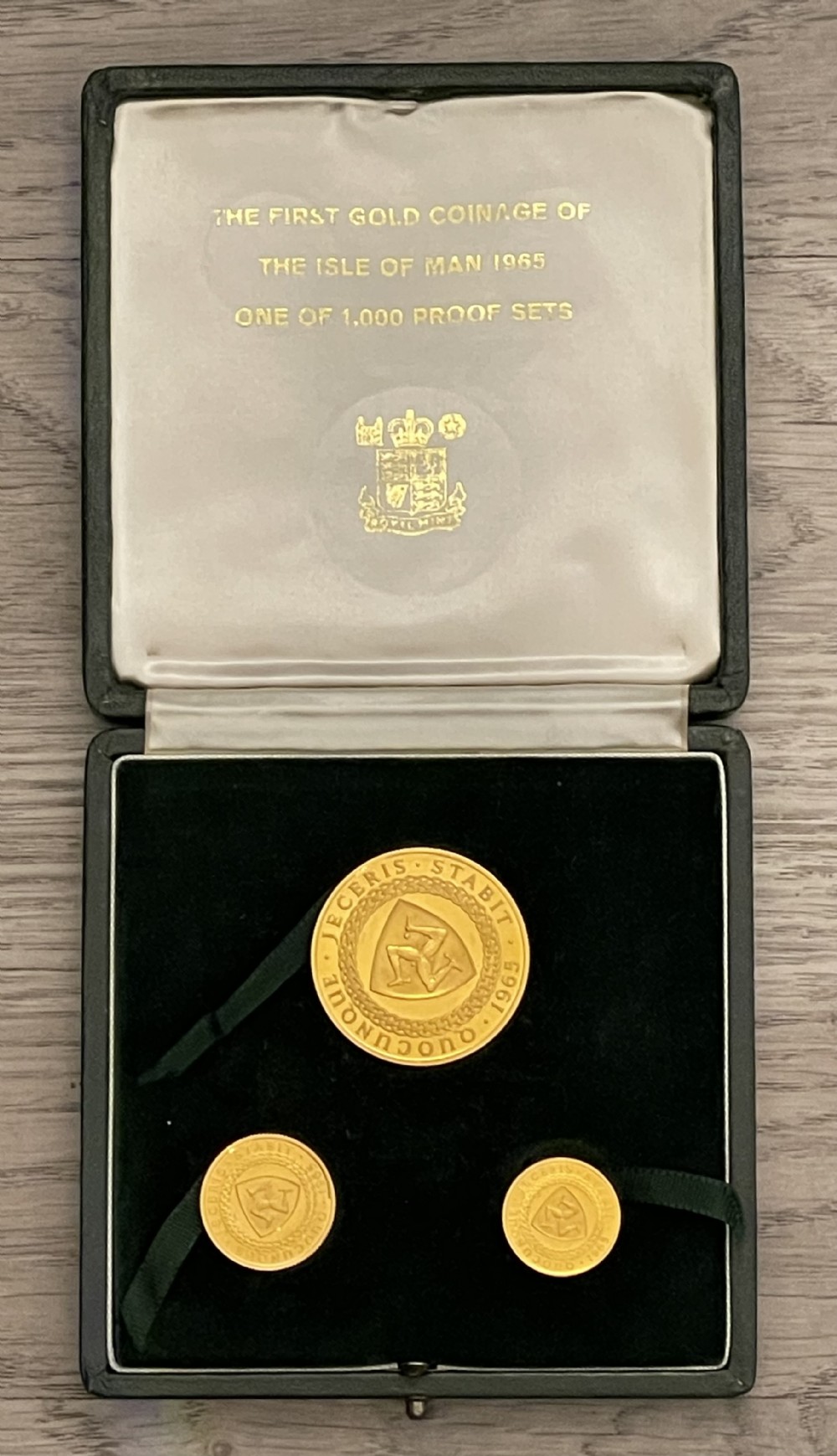 1965 Isle of Man 200th Anniversary of Revestment Act Gold Proof 3 Coin Set