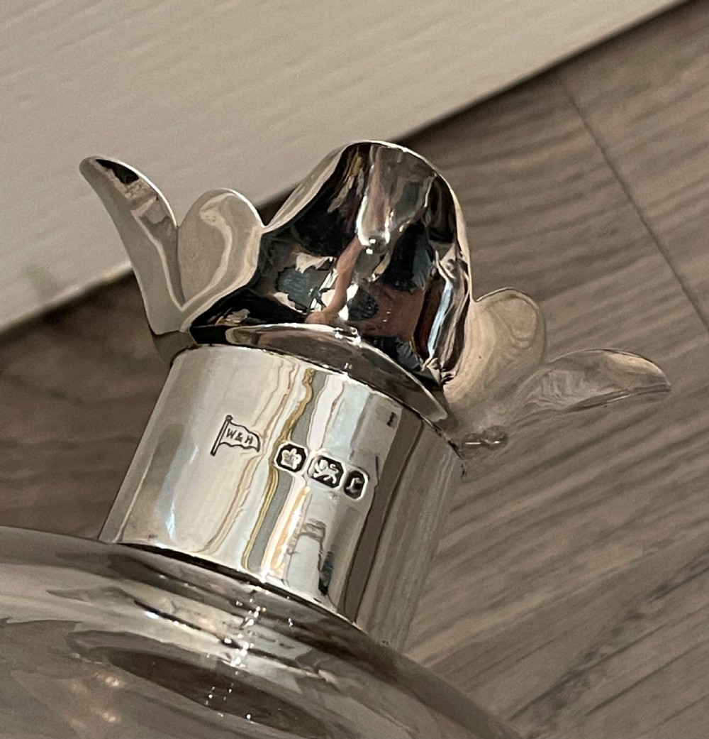 Victorian Silver Mounted Decanter by Walker & Hall View V