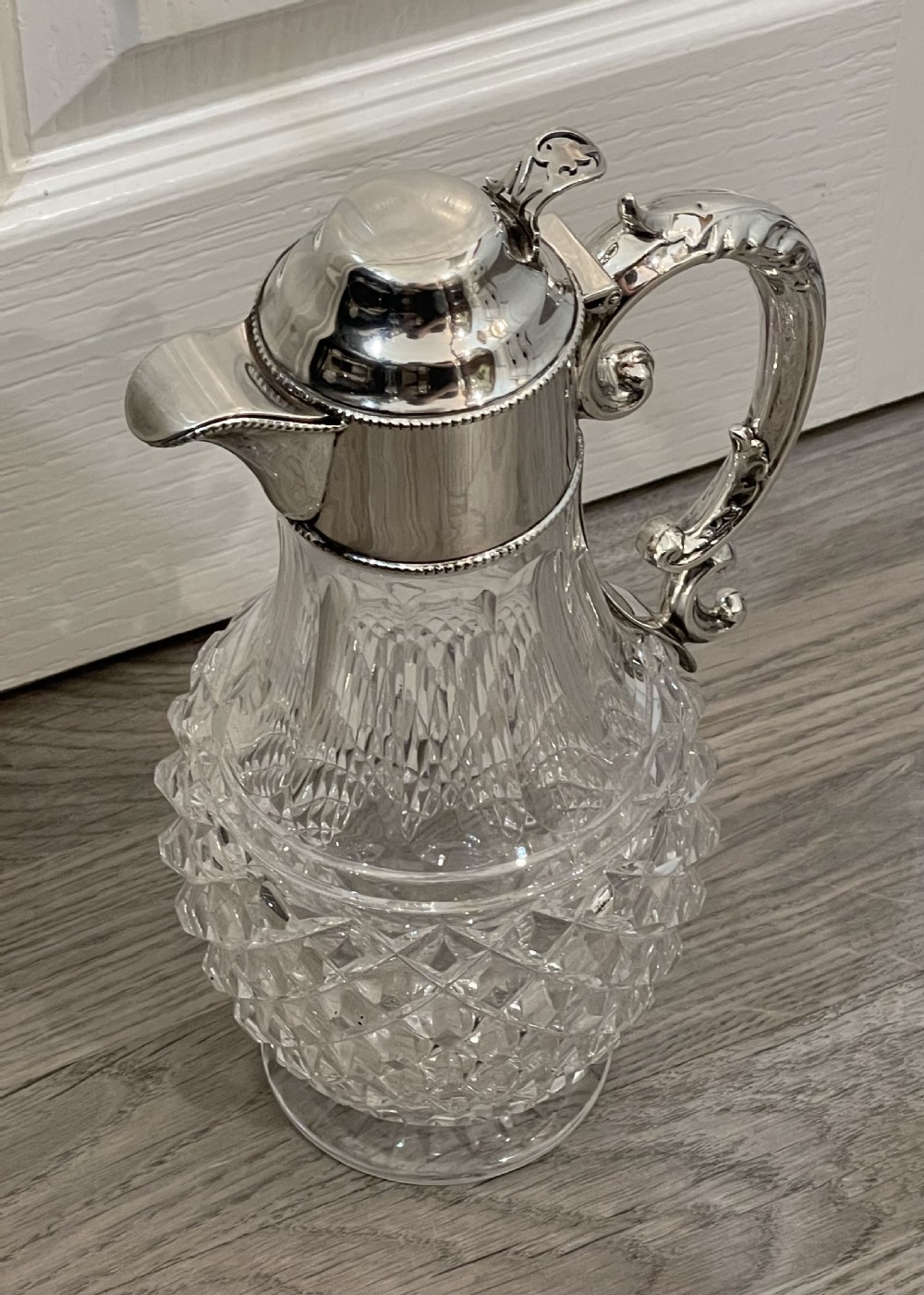 George V Silver and Cut Glass Claret Jug View III