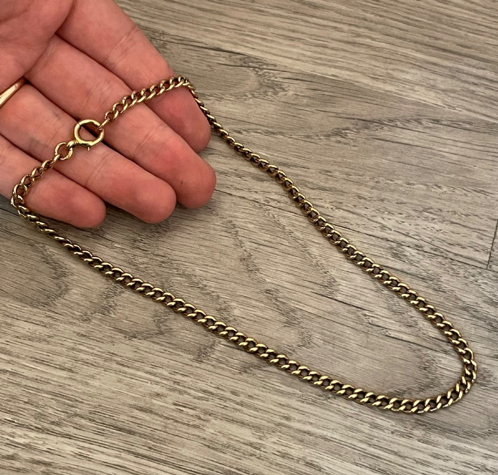 9ct Rose Gold Single Albert Chain  View II