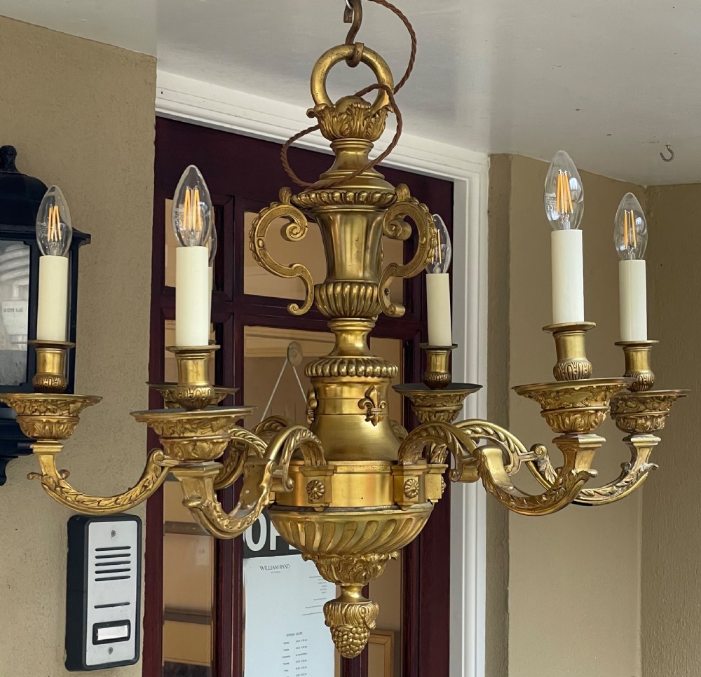 Impressive Louis XIV Style Gilded Chandelier View IV