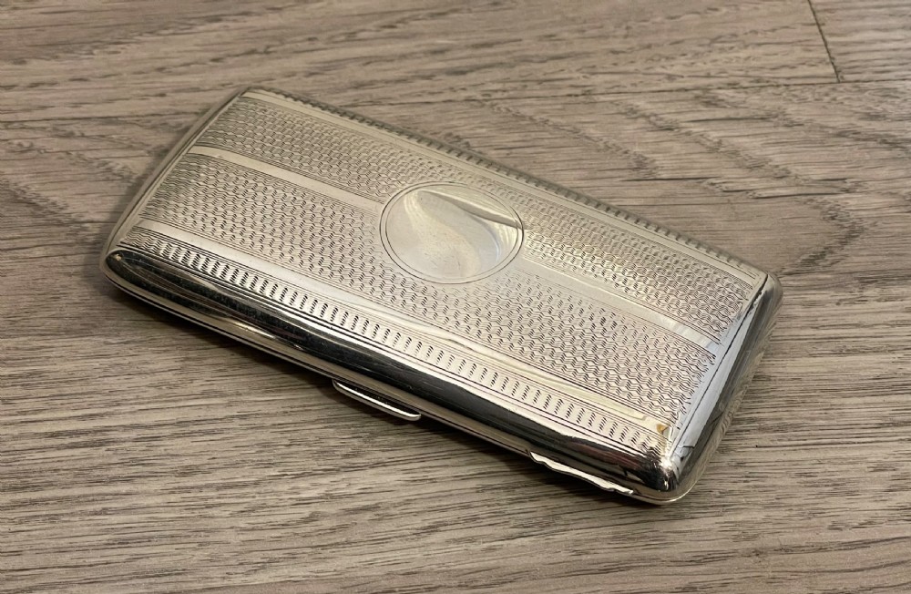 Edwardian Silver Cigar Case, 1907 View II