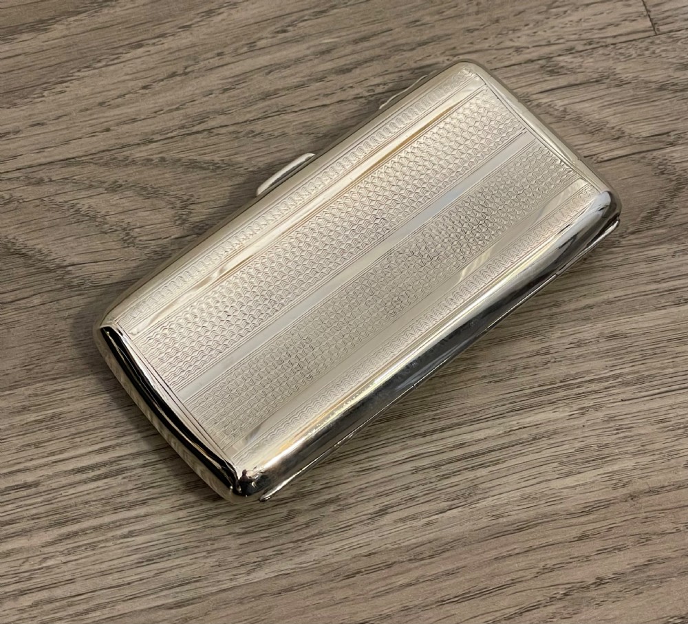 Edwardian Silver Cigar Case, 1907 View III