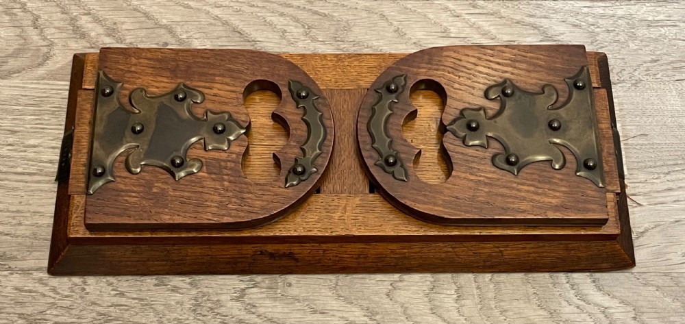 Victorian Oak and Brass Betjemann Bookslide