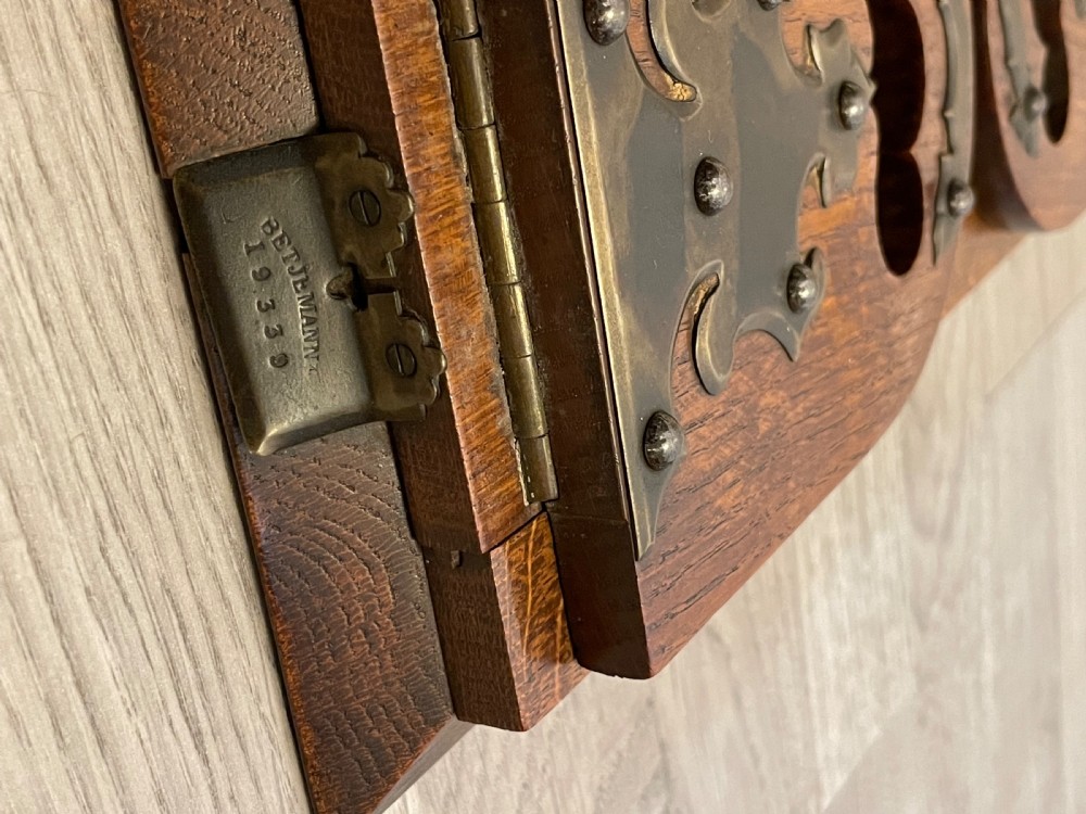 Victorian Oak and Brass Betjemann Bookslide View IV