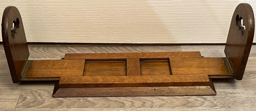 Victorian Oak and Brass Betjemann Bookslide View VI