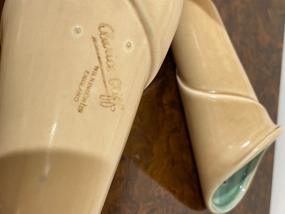 Pair of Clarice Cliff Shell Wall Pockets View III
