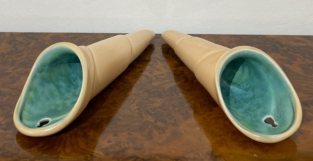 Pair of Clarice Cliff Shell Wall Pockets View IV