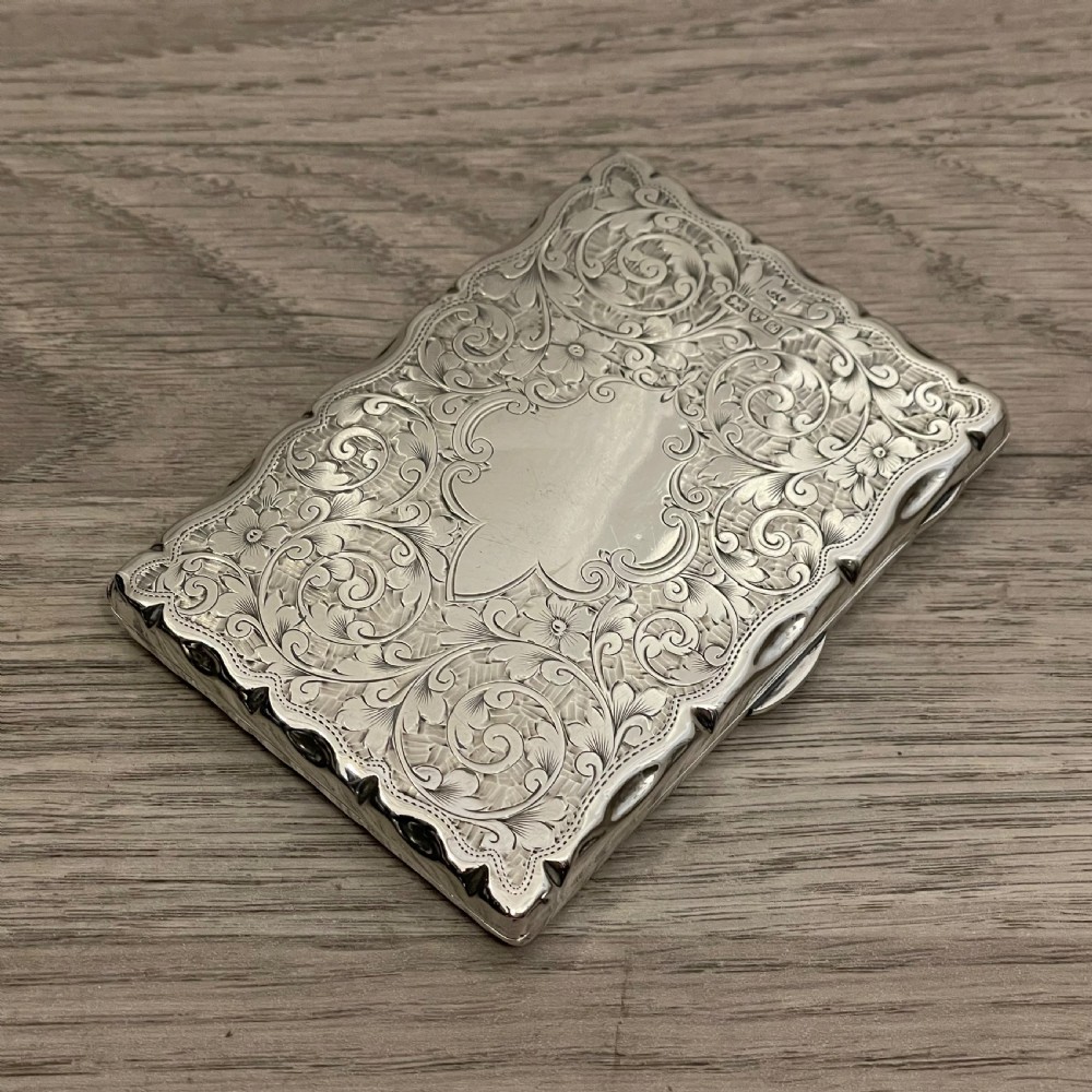 Stunning Edwardian Silver Aide Memoire Card Case, Chester 