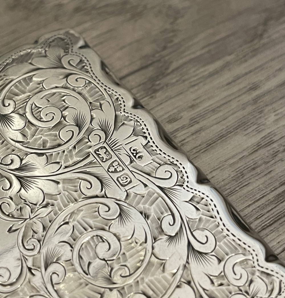 Stunning Edwardian Silver Aide Memoire Card Case, Chester  View III