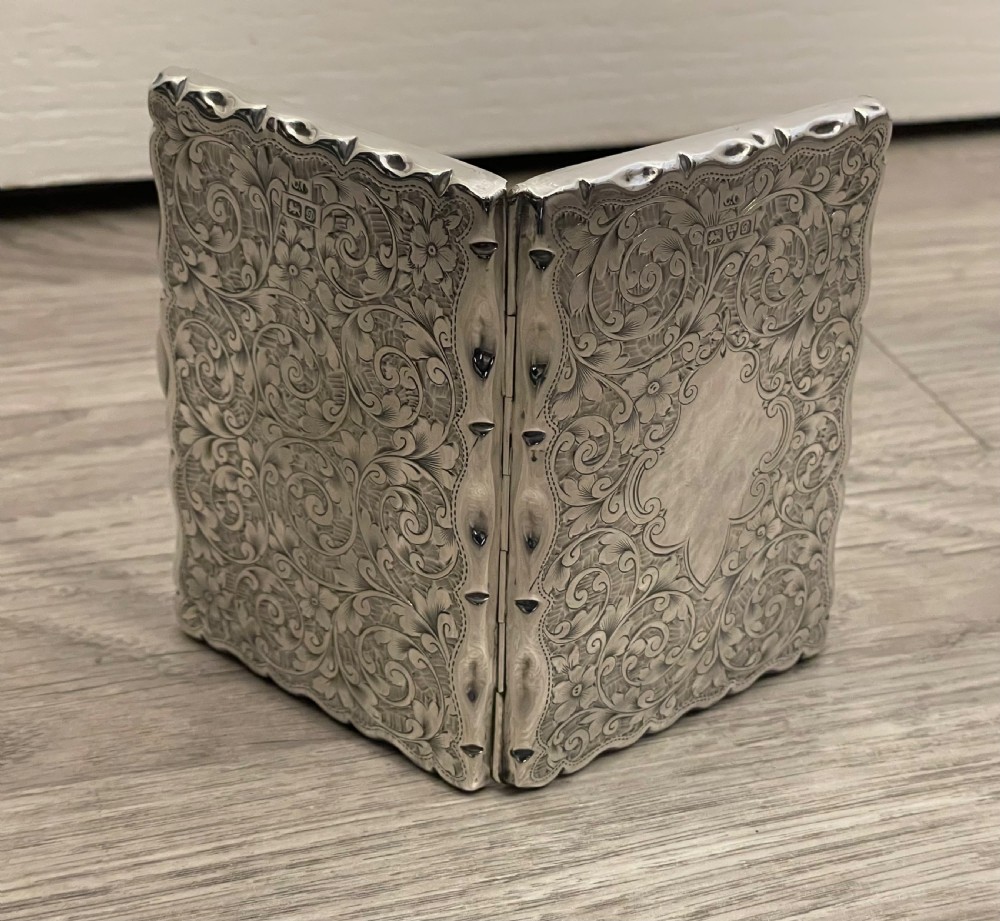 Stunning Edwardian Silver Aide Memoire Card Case, Chester  View VI