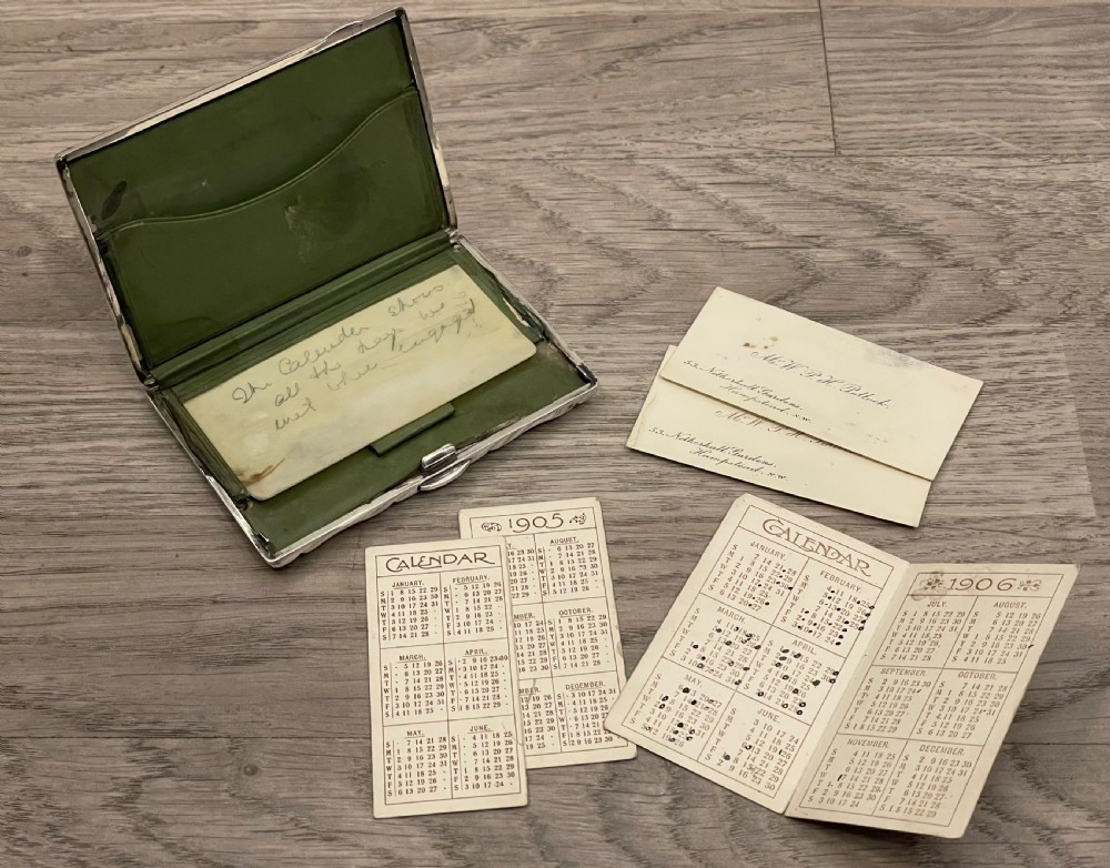 Stunning Edwardian Silver Aide Memoire Card Case, Chester  View VII