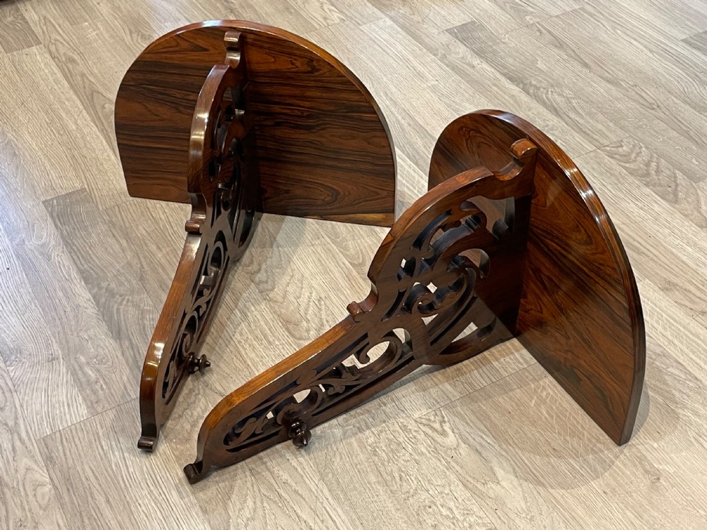Pair of Victorian Rosewood Wall Shelf Brackets