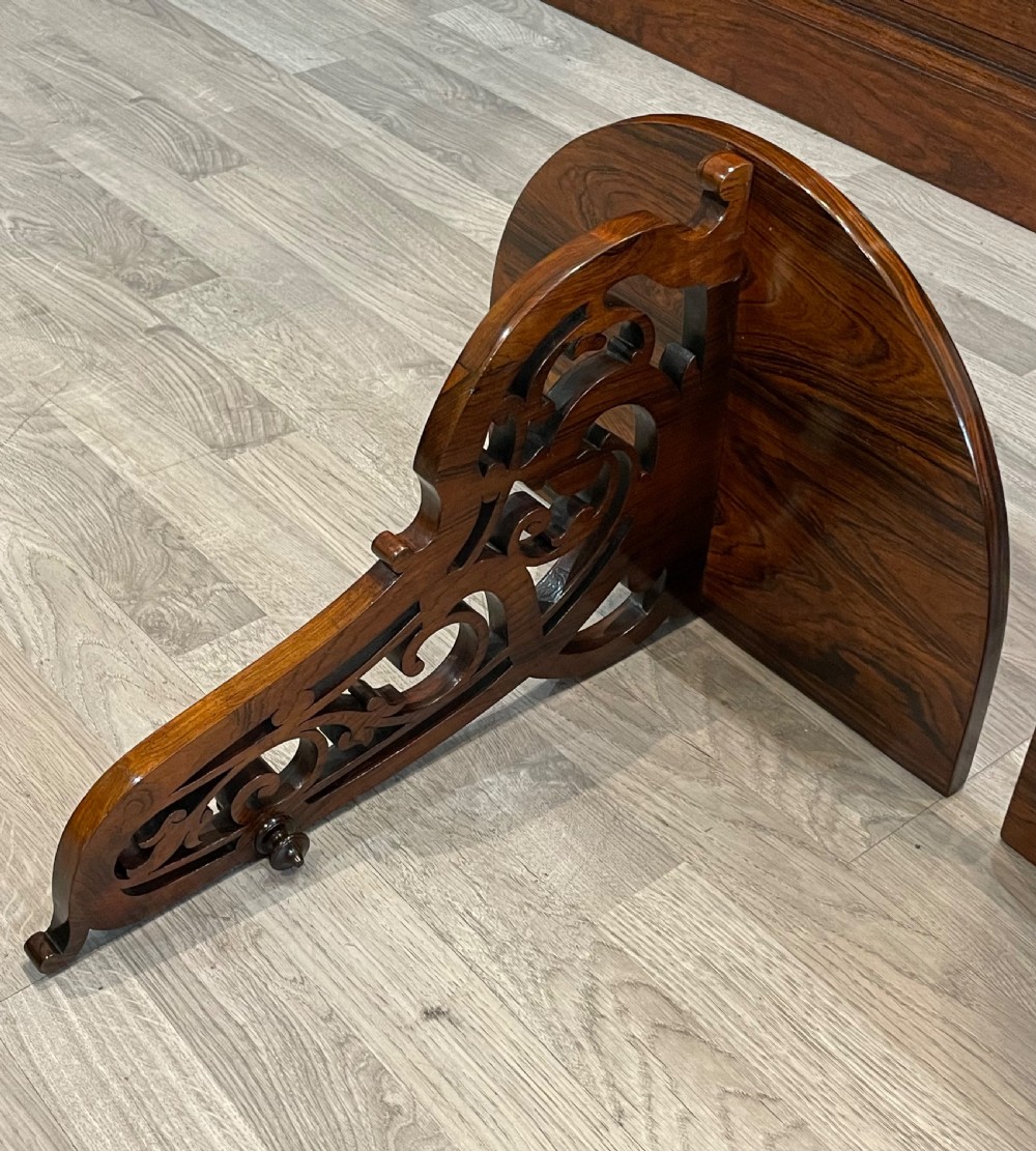 Pair of Victorian Rosewood Wall Shelf Brackets View IV