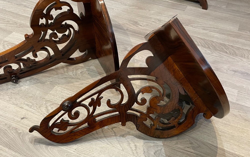 Pair of Victorian Rosewood Wall Shelf Brackets View VII