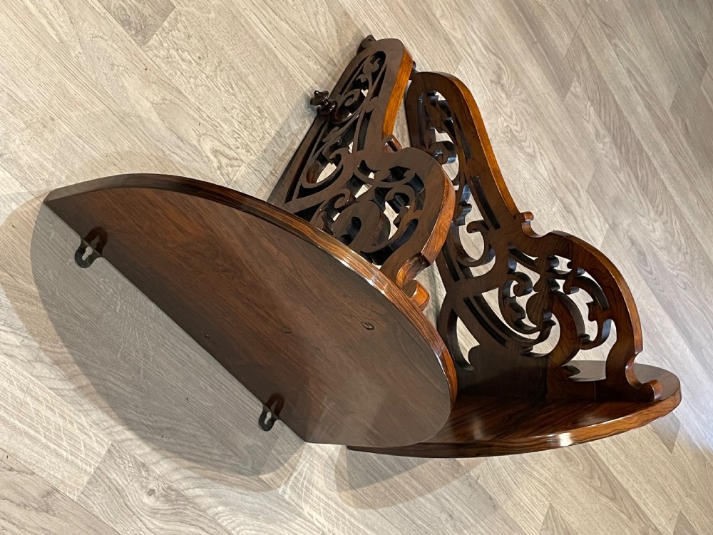 Pair of Victorian Rosewood Wall Shelf Brackets View X