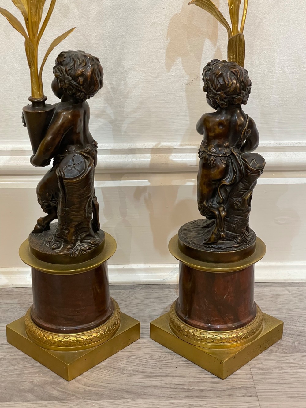 Impressive French Bronze Putti Candelabra after Clodion View II