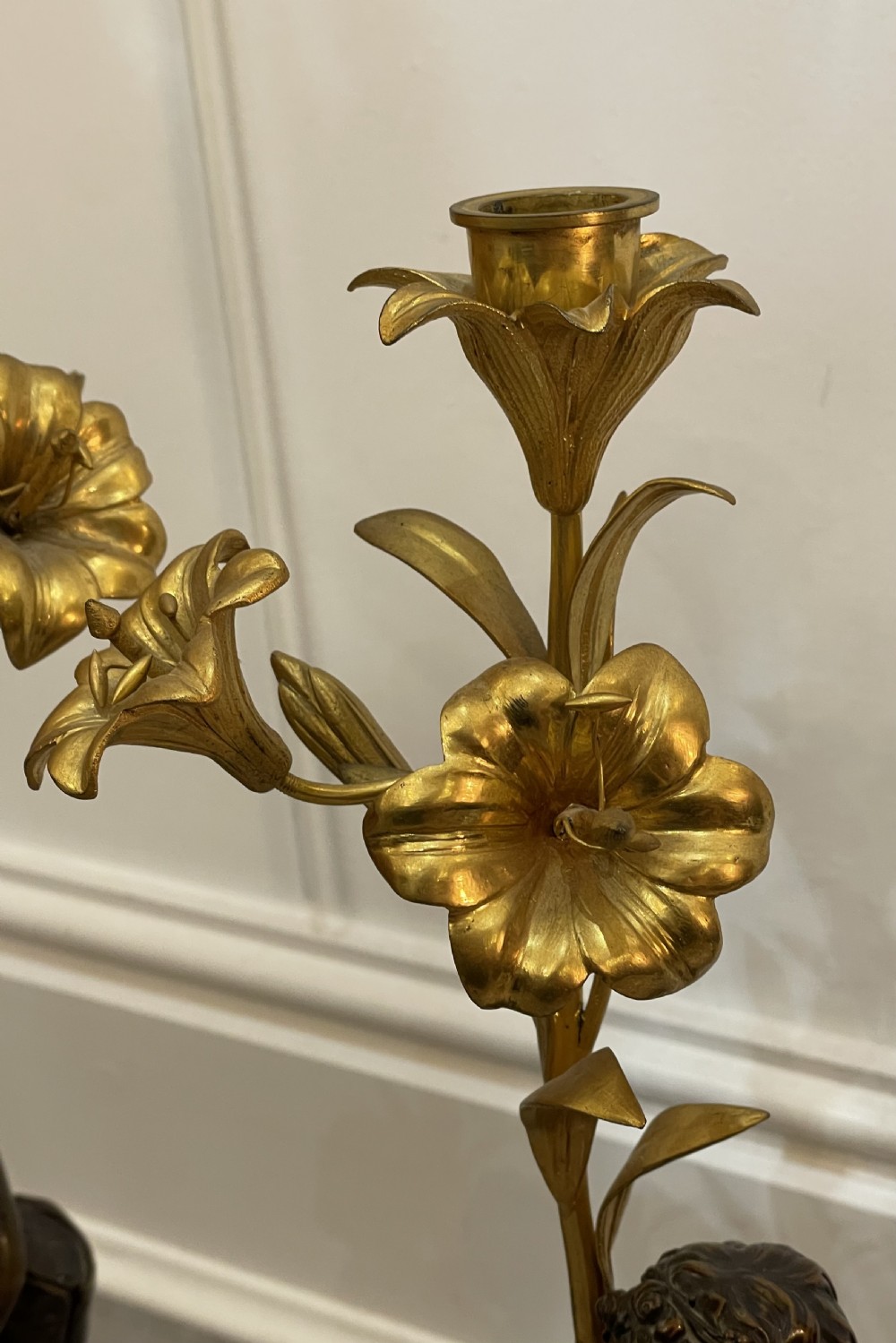 Impressive French Bronze Putti Candelabra after Clodion View IV