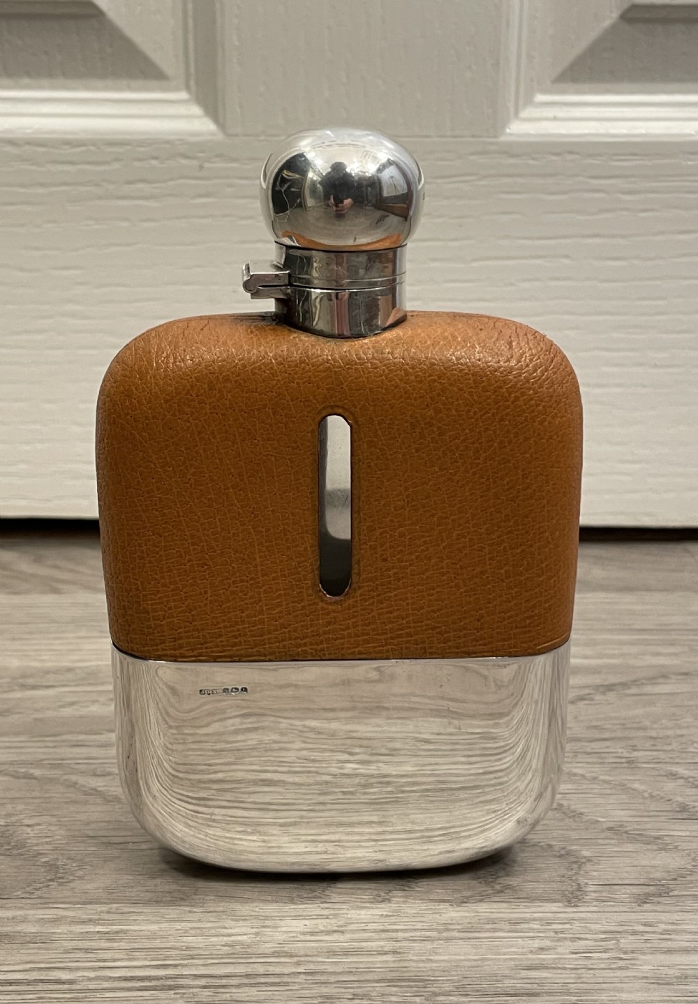 Solid Silver Hip Flask by James Dixon & Sons View II