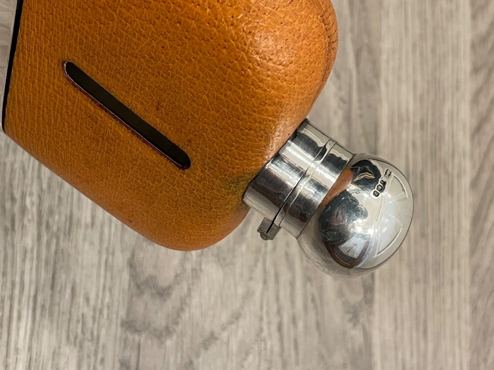 Solid Silver Hip Flask by James Dixon & Sons View III