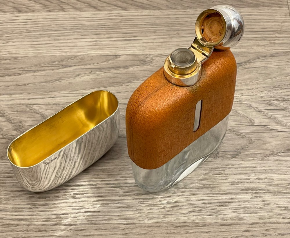 Solid Silver Hip Flask by James Dixon & Sons View VI