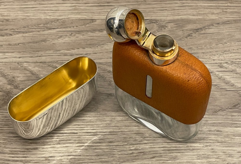 Solid Silver Hip Flask by James Dixon & Sons View VII