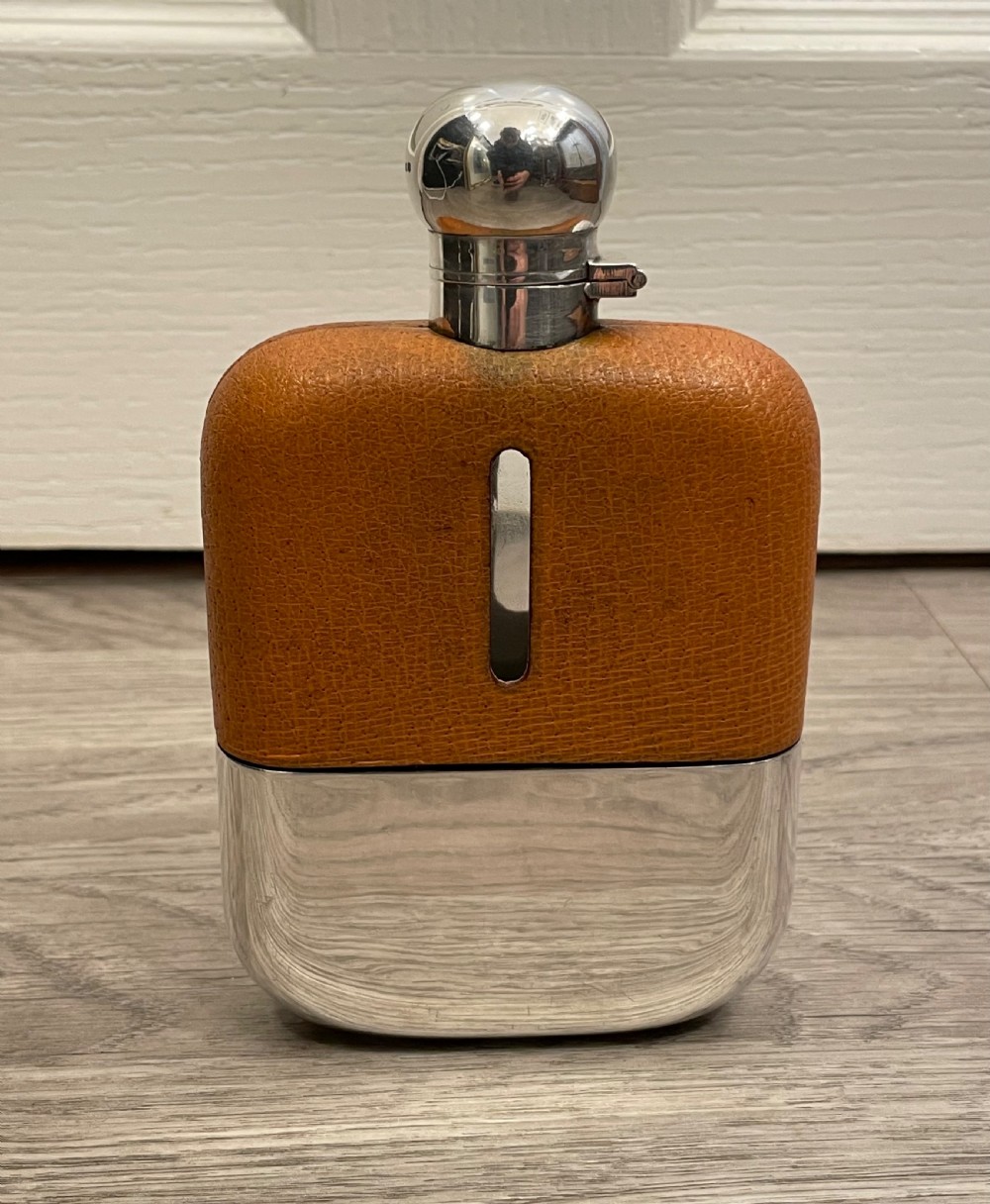 Solid Silver Hip Flask by James Dixon & Sons View IX