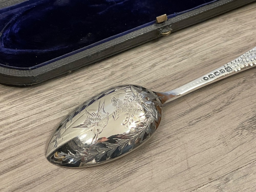 Victorian Silver Christening Spoon, Exeter View III