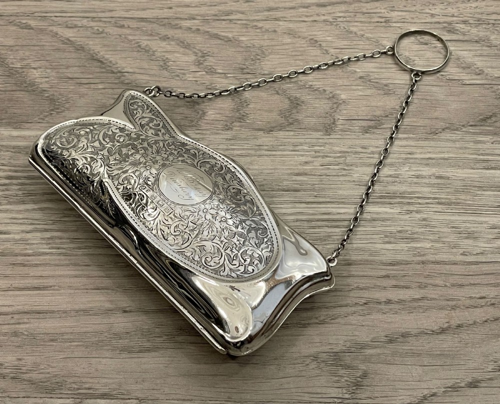 George V Solid Silver Ladies Purse View VI