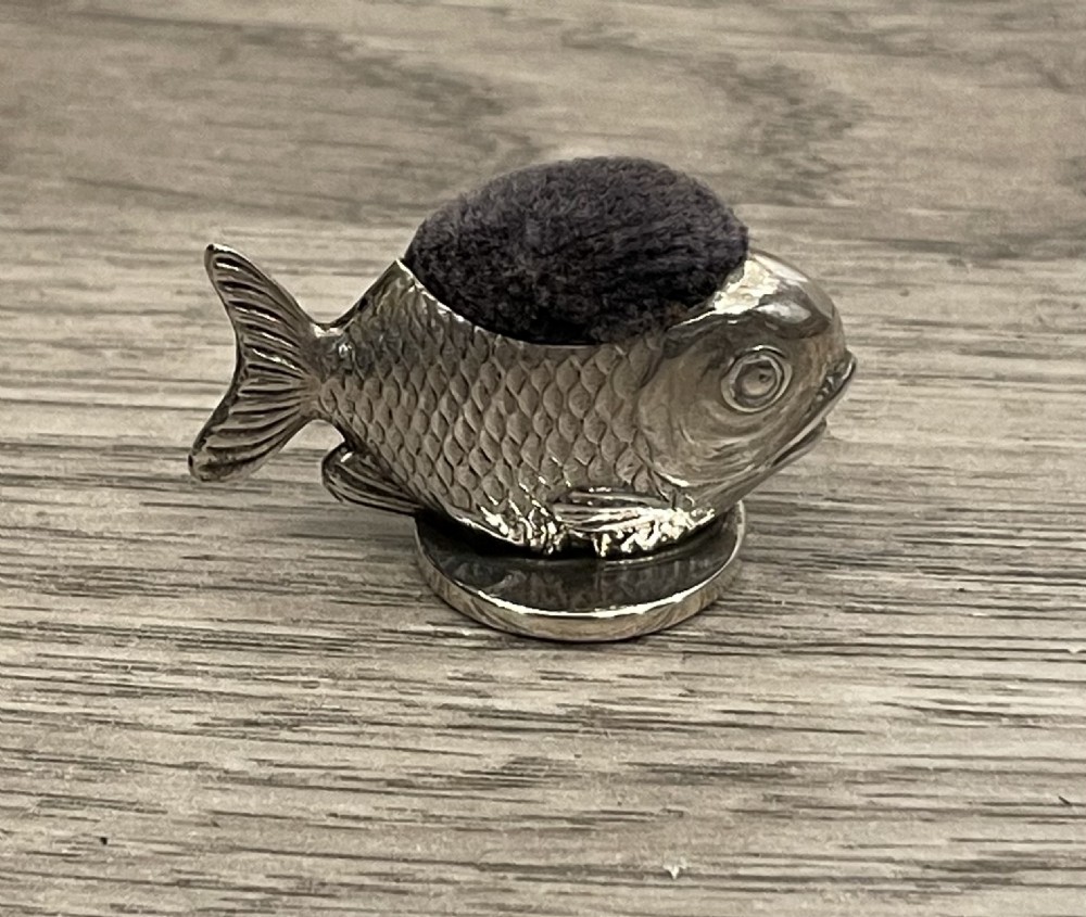 Rare Sampson Mordan Fish Pin Cushion Seal Combination  View IV