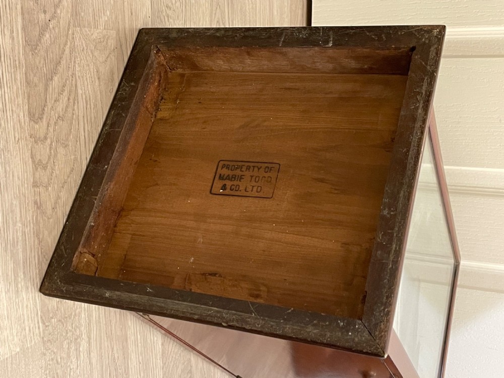 Mabie Todd & Co Mahogany Display Retail Case Cabinet View VI