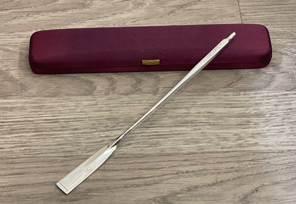 George V Solid Silver Presentation Rowing Oar