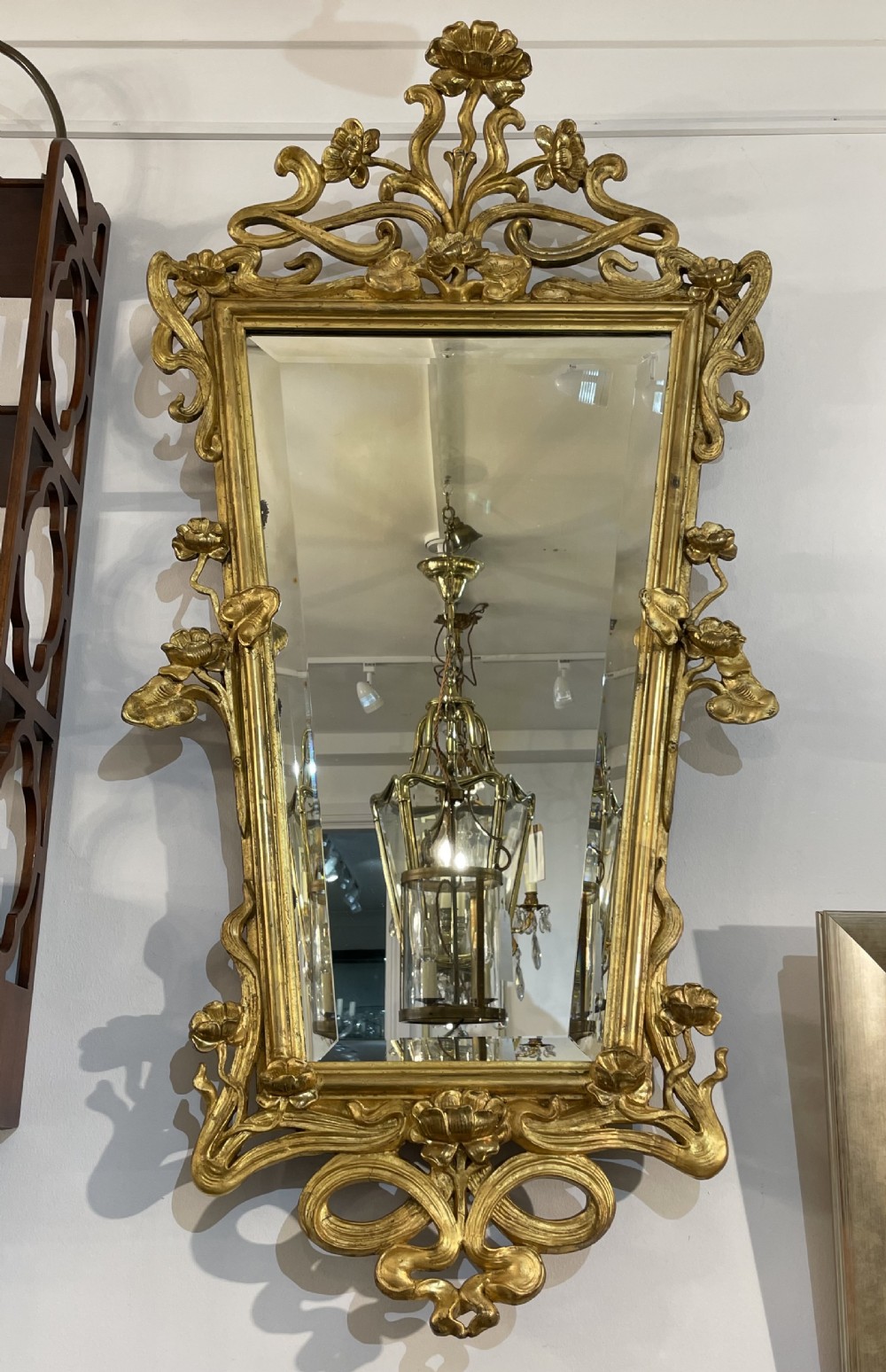 Stunning Art Nouveau Gilded Mirror